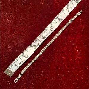 Man made sapphire gems tennis bracelet.